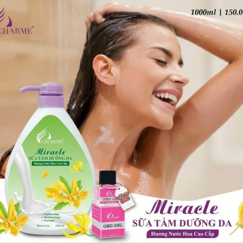 Sữa tắm nước hoa Charme Miracle 1000ml cho nữ chính hãng