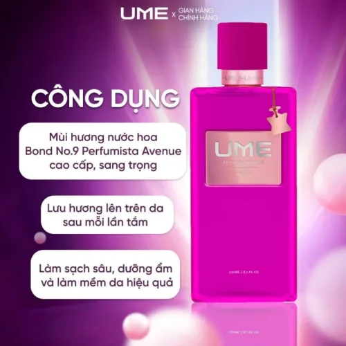 Sữa Tắm Nước Hoa Ume Perfume Shower Gel Giúp Cấp Ẩm Trắng Da 250ml - Sữa Tắm Ngọc Trinh