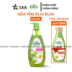Sữa Tắm Ôliu Ôliv 3x Dưỡng Ẩm 650ml Hồng - Tặng Dầu Gội Ôliu Giúp Giảm Gãy Rụng Tóc
