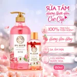Sữa Tắm Purite Hương Hoa Hồng 850ml Dưỡng Sáng Da - Tặng 1 Chai Sữa Tắm Hương Hoa Anh Đào