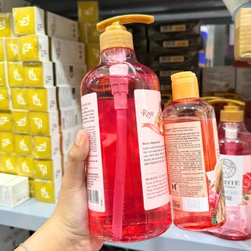 Sữa Tắm Purite Hương Hoa Hồng 850ml Dưỡng Sáng Da - Tặng 1 Chai Sữa Tắm Hương Hoa Anh Đào