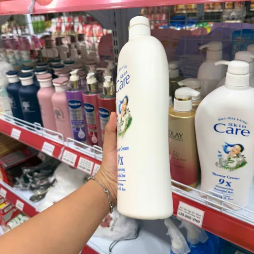 Sữa Tắm Sữa Dê - Sữa Tắm Hoa Mai Vàng  Skin Care Shower Cream 9x 1.15kg