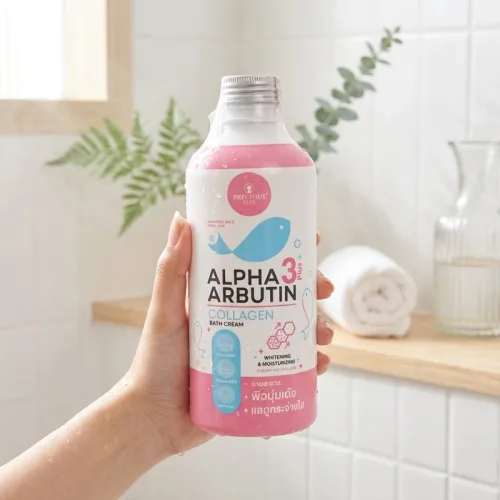 Sữa Tắm Trắng Da Alpha Arbutin 3Plus+ Precious Skin Collagen Bath Cream 350ml - Phiên Bản Mới