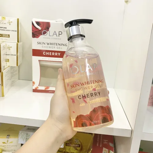 Sữa Tắm Trắng Da Olap Cherry Màu Đỏ 600ml