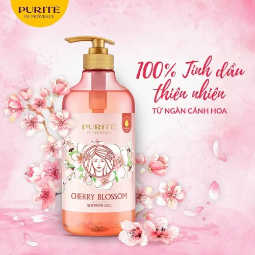 Sữa Tắm Trắng Da Purité Hương Hoa Anh Đào Cherry Blossom 850ml