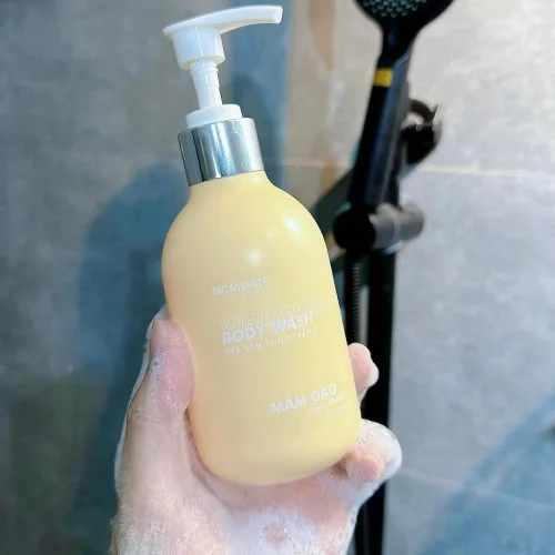 Sữa Tắm Xông Trắng Sica White Mầm Gạo Lên Men