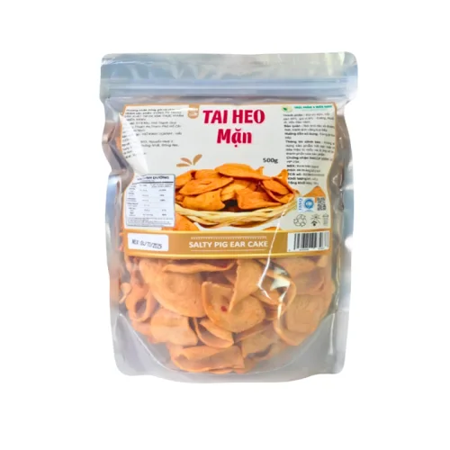 Tai Heo Mặn 500g Giòn Ngon Túi Zip