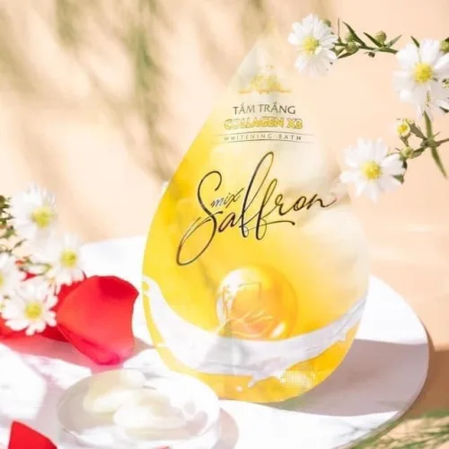Tắm trắng Collagen X3 Luxury Mix Saffron Đông Anh - Hộp 3 Gói