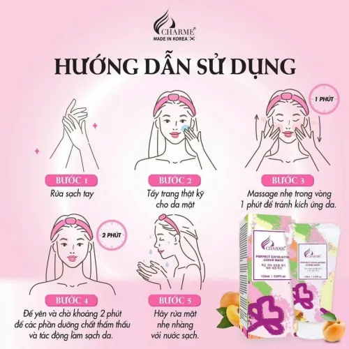 Tẩy Tế Bào Chết Da Mặt Charme Perfect Exfoliating Scrub Mask  luôn là sự lựa chọn  người bạn thân hàng đầu đối với làn da