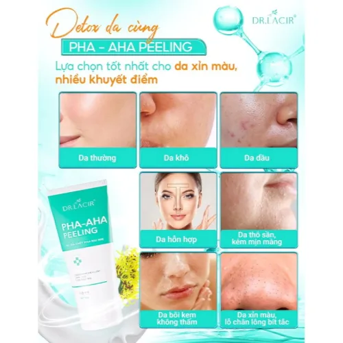 Tẩy Tế Bào Chết Mặt Dr Lacir PHA-AHA Peeling Dịu Nhẹ Cho Da 120g