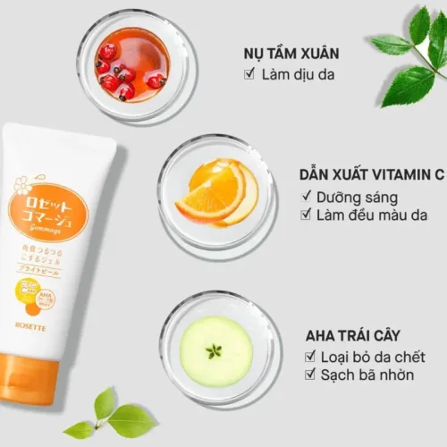 Tẩy Tế Bào Chết Rosette Màu Cam Cho Da Thâm Sạm Gommage Bright Peeling Gel 120g