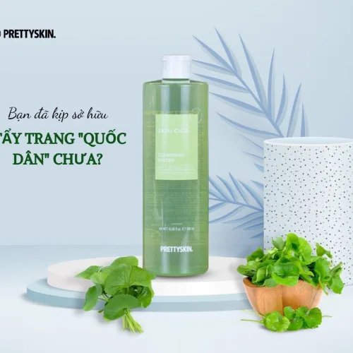 Tẩy trang trị mụn rau má JEJU CICA của nhà prettyskin là tẩy trang thế hệ mới