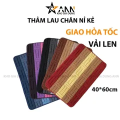 Thảm Lau Chân Nỉ Kẻ Chống Trượt Nhiều Màu 40x60cm