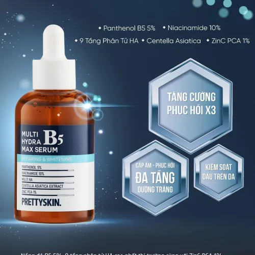 Tinh chất Pretty Skin Multi Hydra B5 Max Serum cho da dầu mụn
