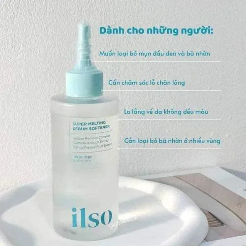 Tinh Chất Ủ Mụn Đầu Đen ILSO Sebum Super Melting Serum Softener 150mL