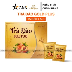Trà Đào Gold Plus Đông Anh Hộp 15 Gói x 5g