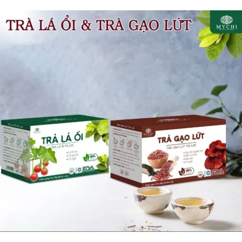 Trà Gạo Lứt Mychi 120g - Hộp 20 Túi x 6g