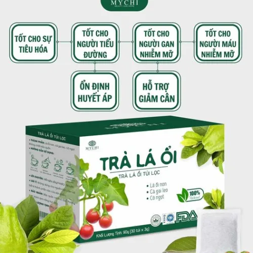 Trà Lá Ôỉ giảm cân  MYCHI được sản xuất theo công nghệ hiện đại  đảm bảo vệ sinh an toàn thực phẩm