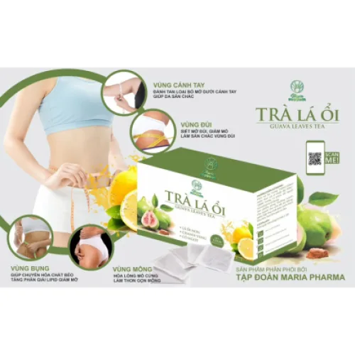 Trà Lá Ôỉ I Hộp 25 Gói hỗ trợ thanh lọc thải mỡ MARIA PHARMA