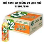 Trà Xanh C2 Hương Đào Thùng 24 Chai Nhỏ (225ml/Chai)