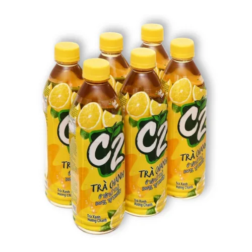 Trà Xanh C2 Hương Chanh Lốc 6 Chai Lớn (455ml/Chai)