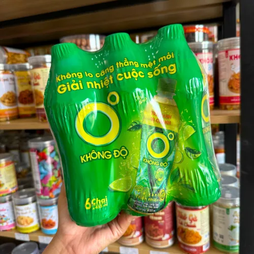 Set 6 Chai Trà Xanh Không Độ Number 1 - Trà Xanh Vị Chanh Thiên Nhiên Không Độ (455ml/Chai)
