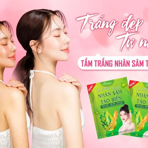 Trắng hơn kem trộn nhưng an toàn chuẩn khoa học với tắm trắng Nhân Sâm Tảo Biển N Collagen