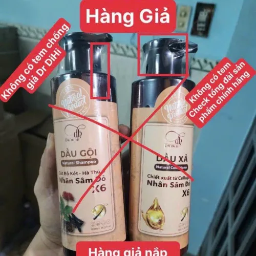 Trên thị trường đã xuất hiện hàng giả của bộ cốt gội bồ kết Nhân Sâm Đỏ nhà Dr DiHi