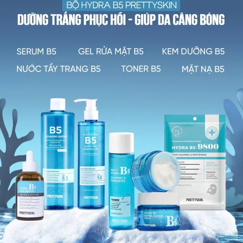 Trọn bộ B5 dưỡng trắng phục hồi giúp da căng bóng