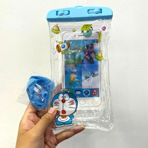 Túi Đeo Điện Thoại Chống Thấm Nước Viền Phao - Túi Nhựa Đựng Điện Thoại Chống Nước Kèm Dây 21x10 Cm