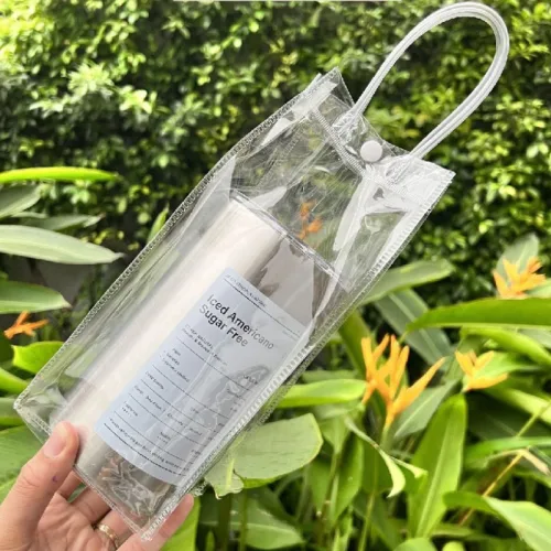 Túi Đựng Bình Trong Suốt - Túi Đựng Ly Giữ Nhiệt 25x10x10cm