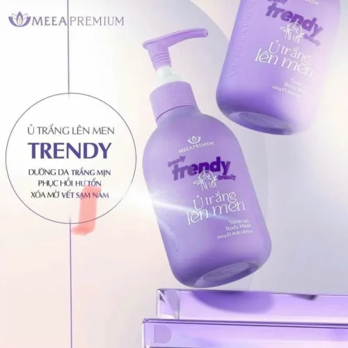 Ủ trắng body ủ trắng lên men Trendy-  Meea Premium dưỡng ẩm thu nhỏ lỗ chân lông làm trắng da