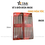 Vỉ 5 Đôi Đũa Inox Chất Lượng Cao 22cm