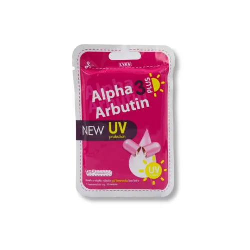 Viên Bột Kích Trắng Body Kyra Alpha Arbutin 3 Plus+ Thái Lan Hỗ Trợ Chống Nắng- Túi 10 Viên
