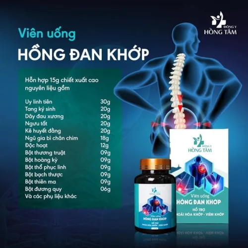 Viên uống Hồng Đan Khớp công ty đông y Hồng Tâm chính hãng