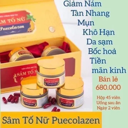 Viên Uống Sâm Tố Nữ Collagen Puecolazen