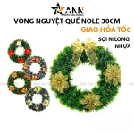 Vòng Hoa Nguyệt Quế Noel Trang Trí Tường Cửa Giáng Sinh 5 Mẫu Size 30cm
