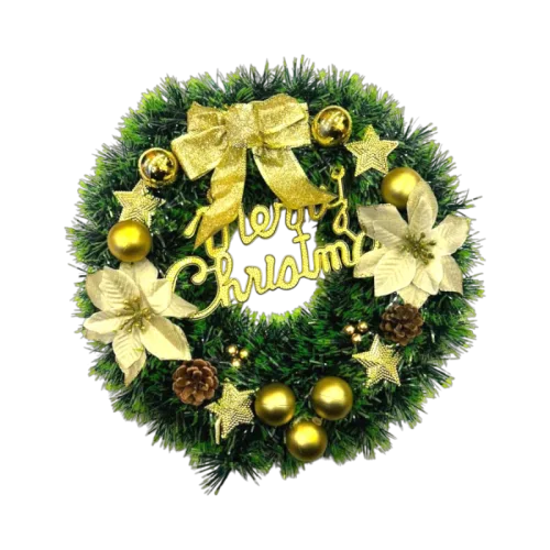 Vòng Nguyệt Quế Noel Trang Trí Tường Cửa Giáng Sinh 2 Mẫu Size 40cm
