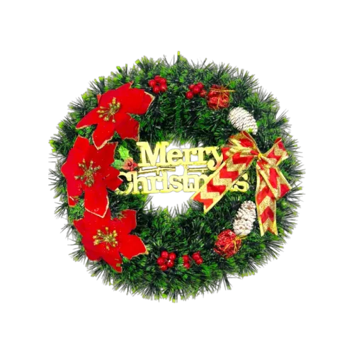 Vòng Nguyệt Quế Noel Trang Trí Tường Cửa Giáng Sinh 6 Mẫu Loại Đẹp Size 38cm