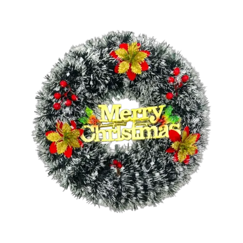 Vòng Nguyệt Quế Noel Trang Trí Tường Cửa Giáng Sinh 6 Mẫu Loại Đẹp Size 38cm