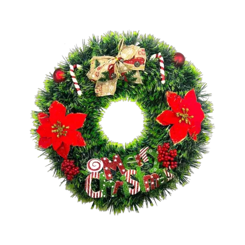 Vòng Nguyệt Quế Noel Trang Trí Tường Cửa Giáng Sinh 6 Mẫu Loại Đẹp Size 38cm