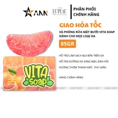 Xà Bông Rửa Mặt Trắng Da Bưởi Vita Soap 85g Le Peau