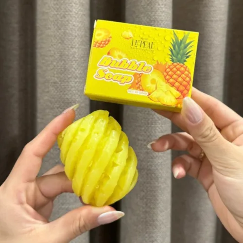 Xà Bông Tắm Trắng Body Khóm Bubble Soap 65g & Bưởi Vita Soap 85g Le Peau - Combo 2 (1 Khóm + Tặng 1 Bưởi)