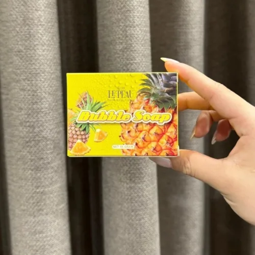 Xà Bông Tắm Trắng Body Khóm Bubble Soap 65g & Bưởi Vita Soap 85g Le Peau - Combo 2 (1 Khóm + Tặng 1 Bưởi)