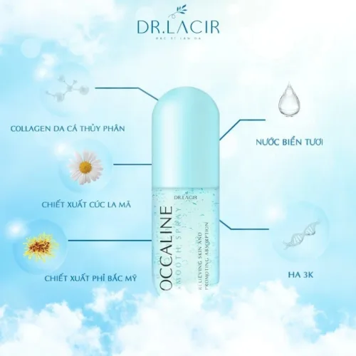 Xịt Khoáng Tế Bào Gốc Dr Lacir Occaline Smooth Spray Giúp Da Căng Bóng 130ml