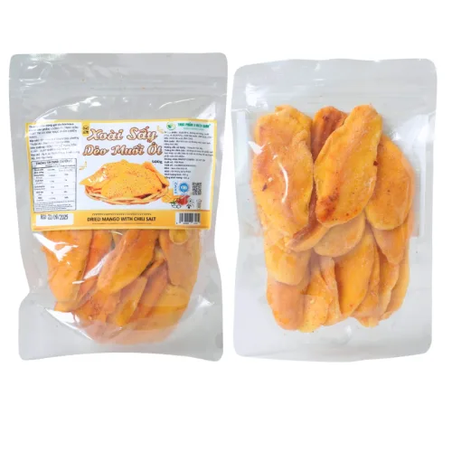 Xoài Sấy Dẻo Muối Ớt Túi Zip 500g