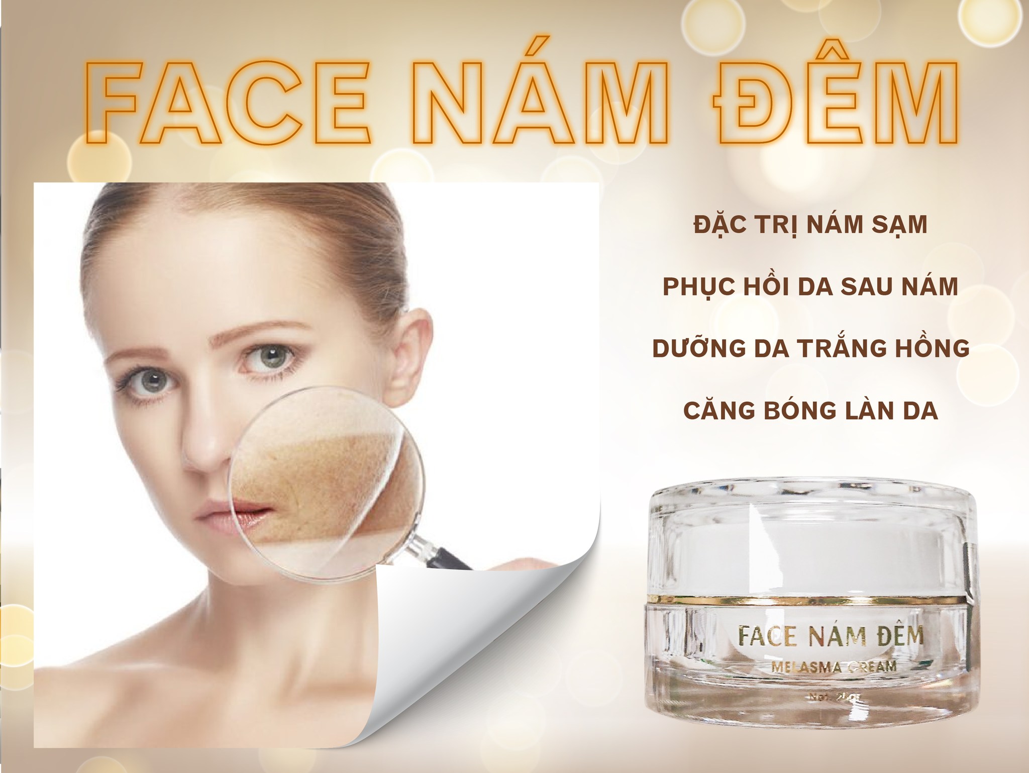 Tiếp tục chương trình trị nám chuẩn spa tại nhà cùng kem face nám đêm N Collagen
