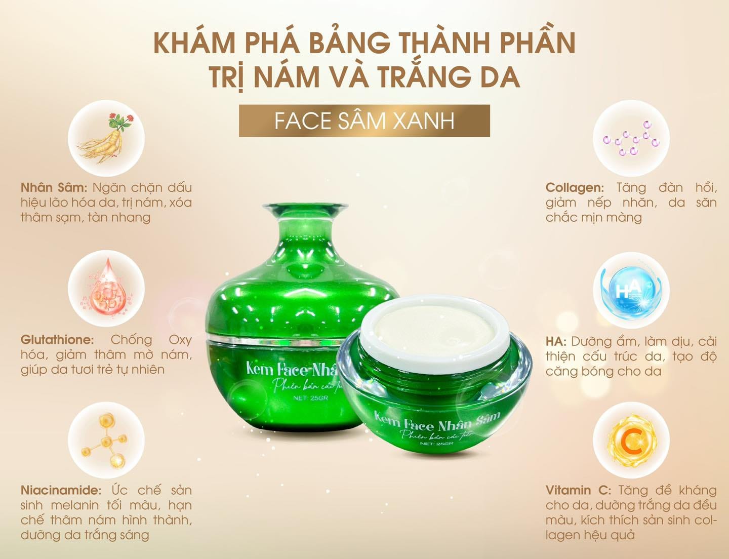 Trị nám nhiều năm không bằng một lần dùng đúng Face Nhân Sâm