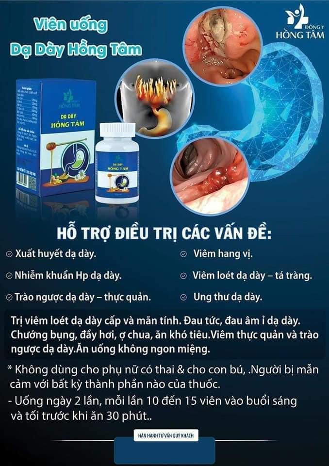Viên Dạ Dày Hồng Tâm Plus Giải pháp được hàng triệu người Việt tin dùng