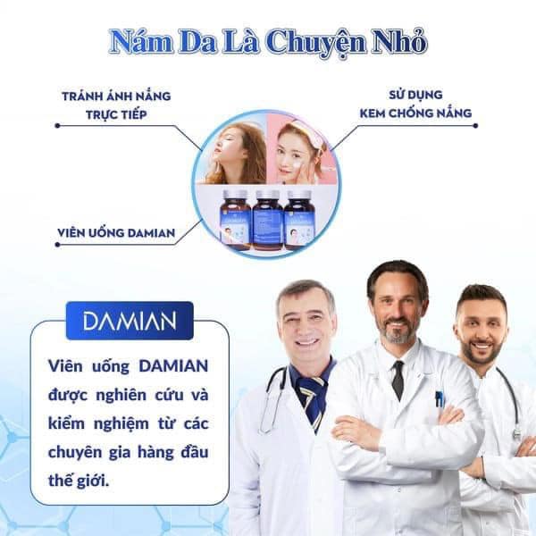 Viên uống trắng da Damian Phương pháp trắng da, mờ nám hiệu quả